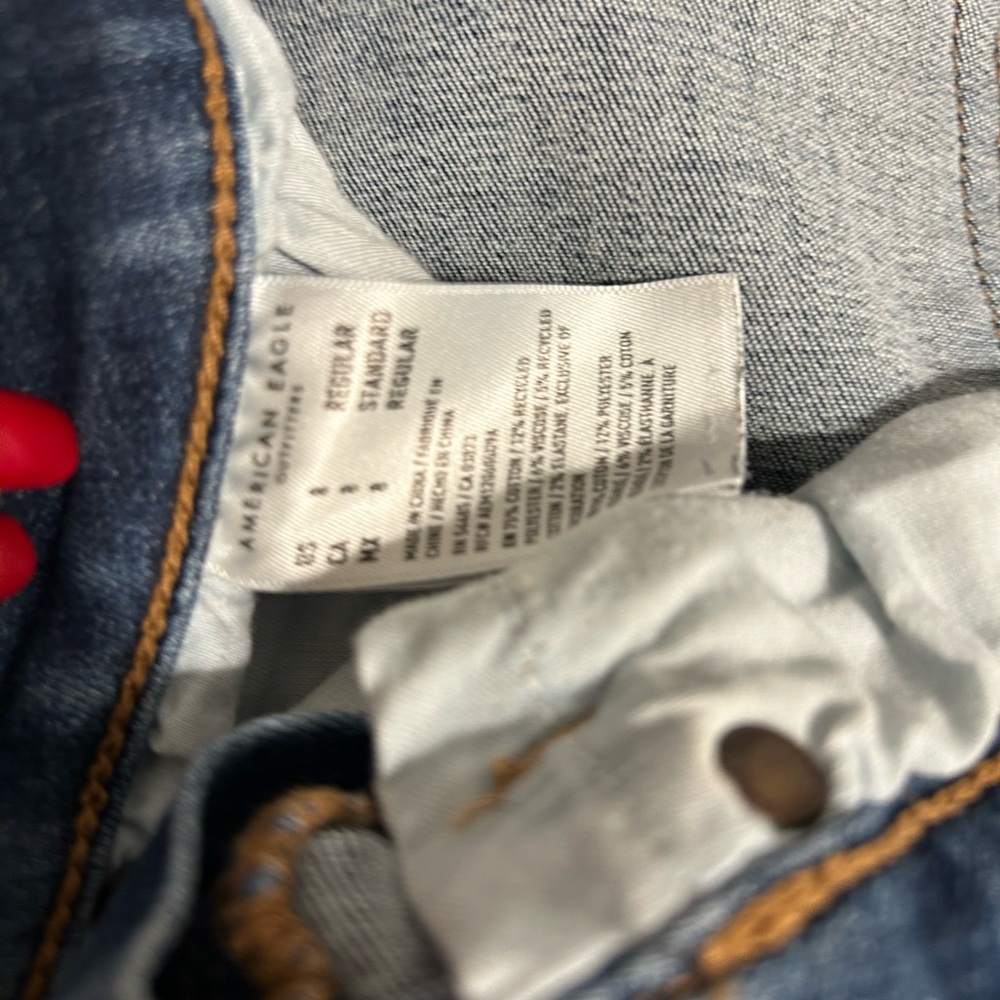 AE Next Level or American Eagle Curvy High-Waisted Skinny Kick Boot Jeans Sz8 R - Picture 6 of 6